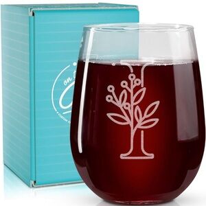 Elegant Monogrammed Wine Glass - Clear